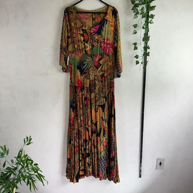 vestido patchwork python - loja online de roupas... Butterfly By Patchwork | Moda Patchwork Autoral - Vestido longo manga 7 ...